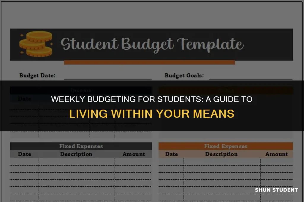 how much do students live on a week