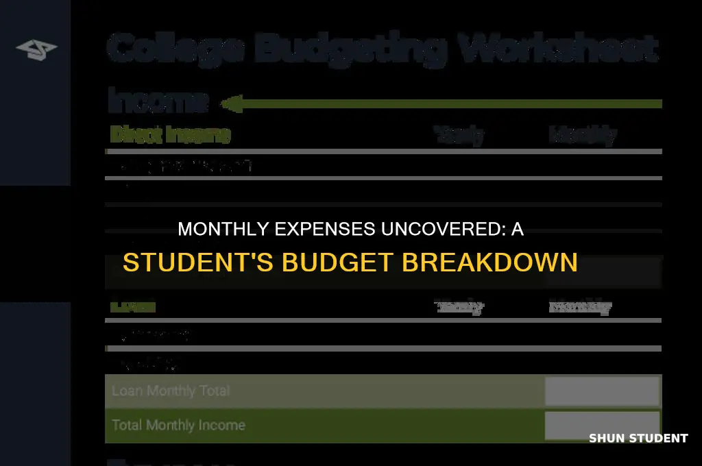 how much do students spend a month