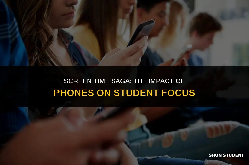 how much do students stay on their phone