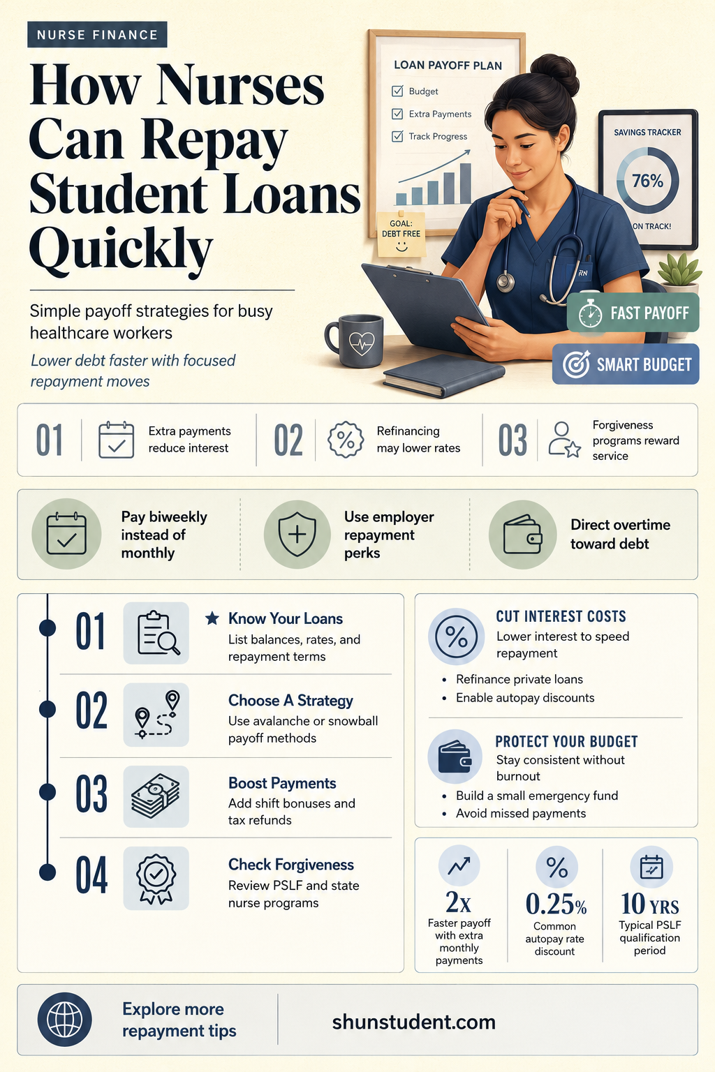 can a nurse pay off 3 semesters of student loans