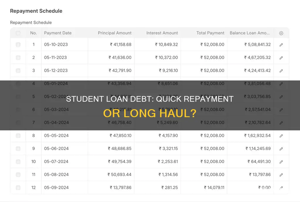 how often do people pay back student loan debts