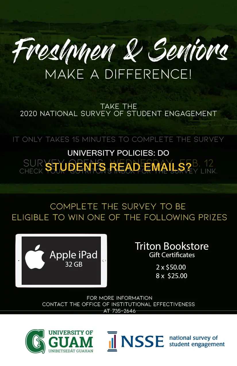 how often do students read emails about university policies