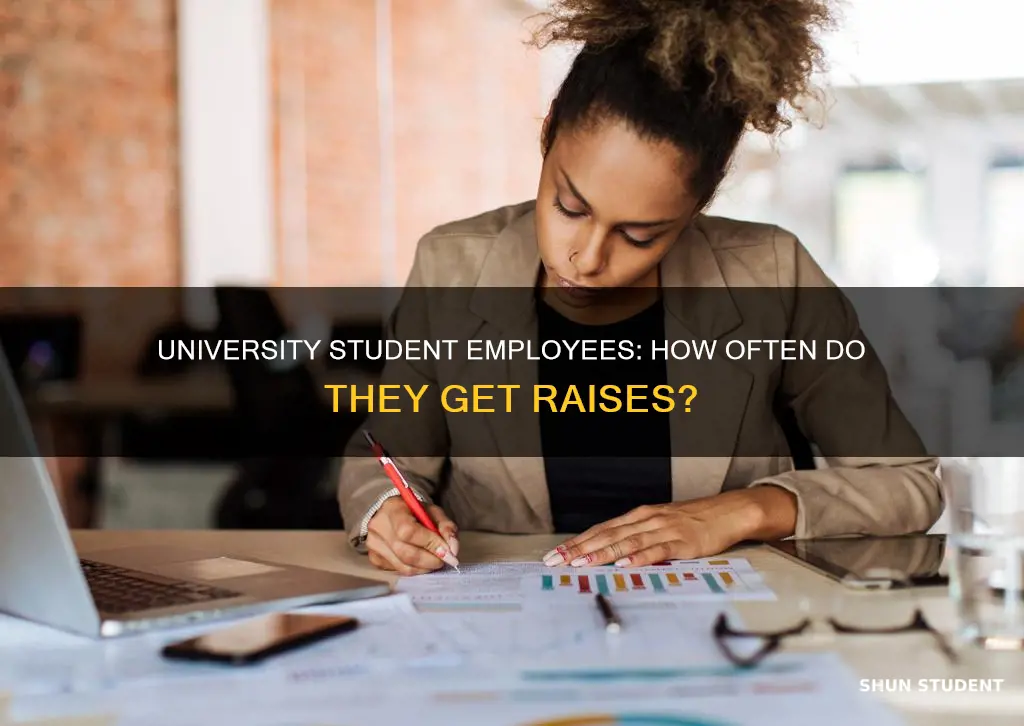 how often do university student employess get a pay raise