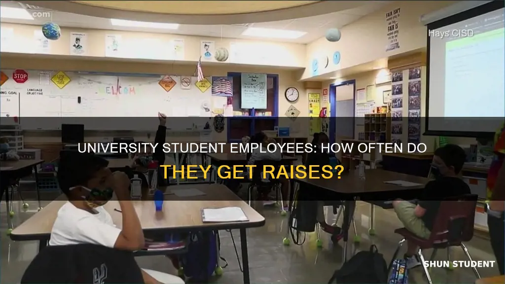 how often do university student employess get a pay raise