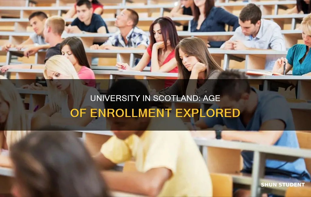 how old are scottish students when they go to university