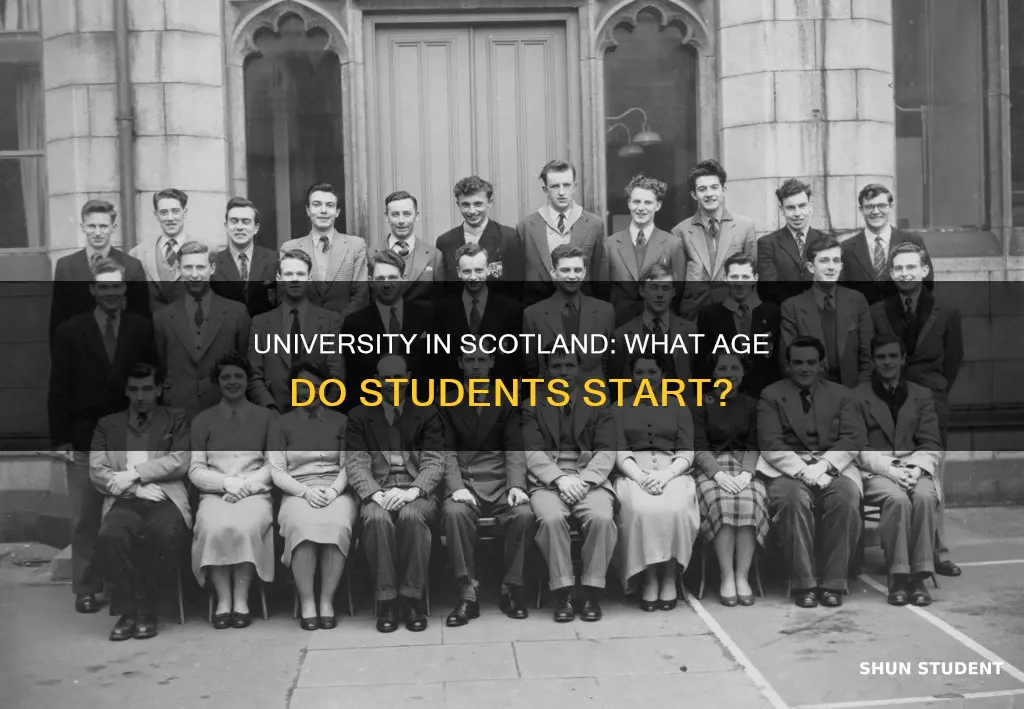 how old are scottish students when they go to university