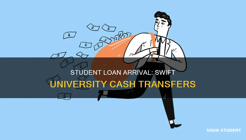 how quickly do a student loan get to a university