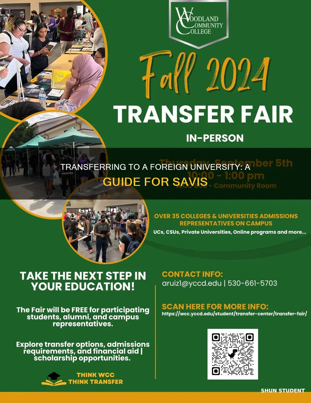 how savis transfer to another university of foreign student