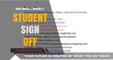 University Student Sign-Offs: Professional and Memorable