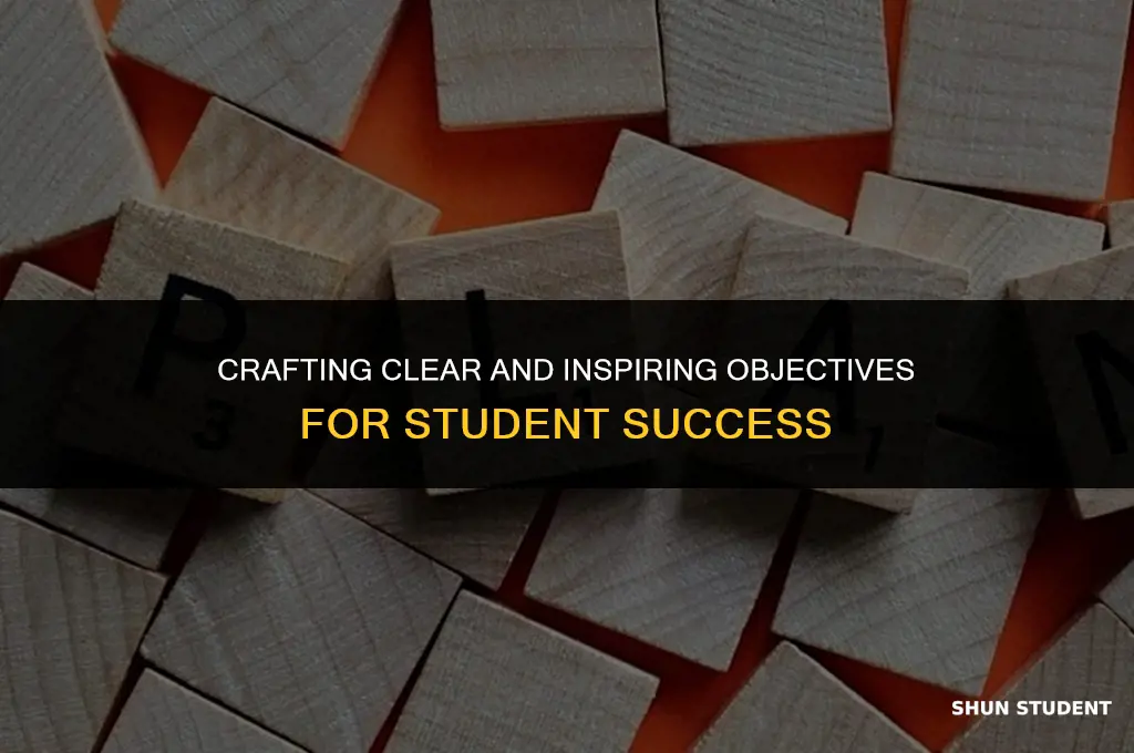 how should objectives be stated to students