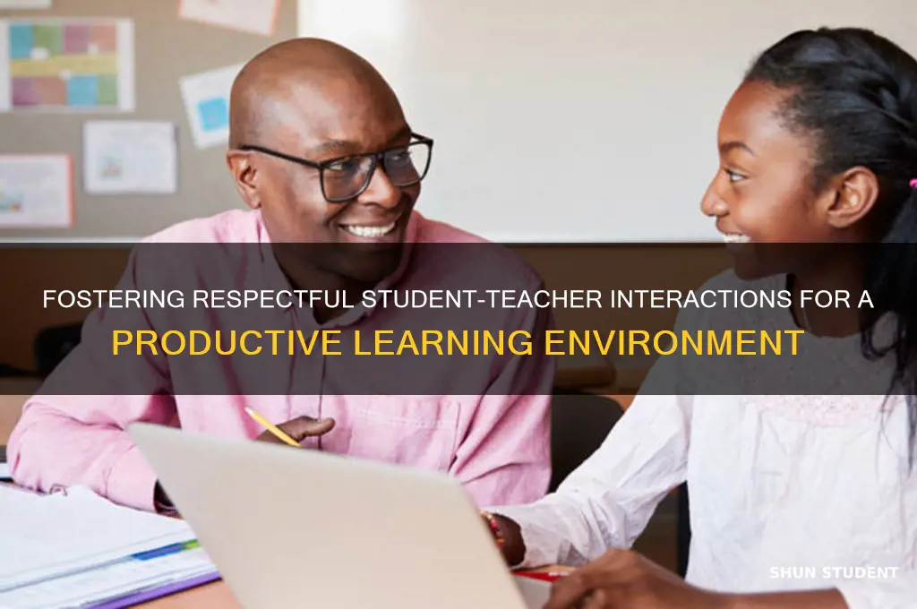 how should students interact with teacher to maintain learning environment