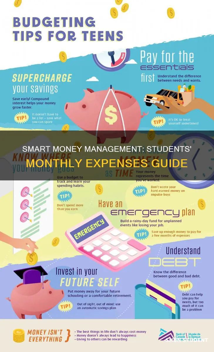 how should students pay for monthly expenses