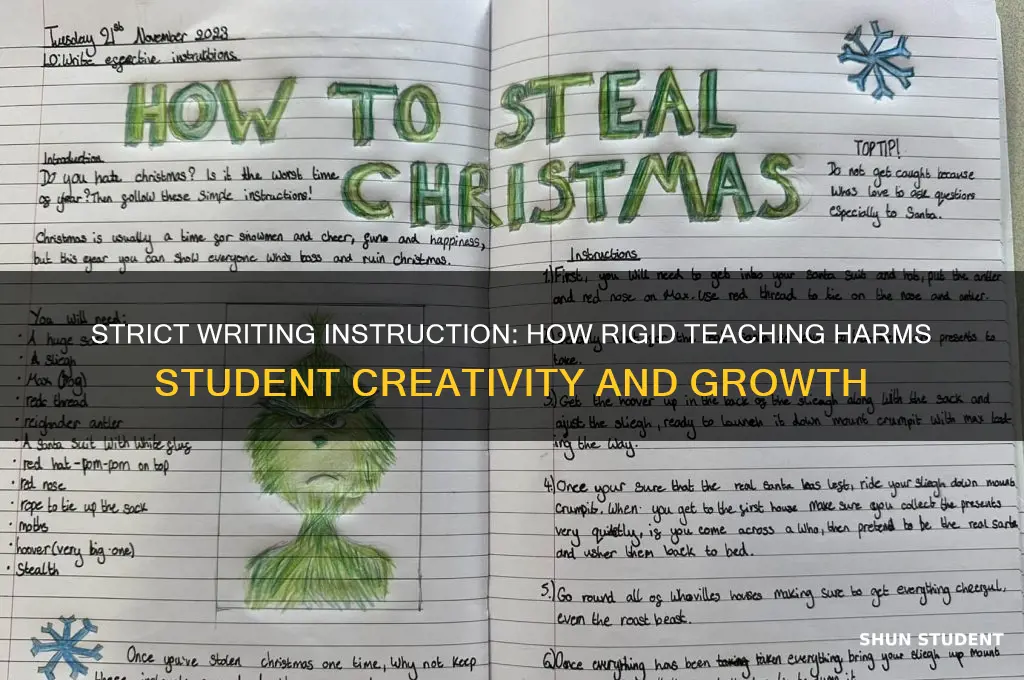 how strict teaching of writing negativly impacts students