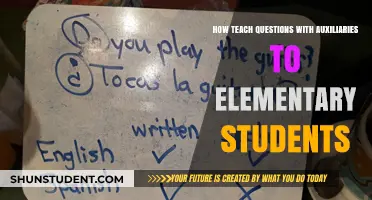 Teaching Elementary Students to Ask Questions with Auxiliaries
