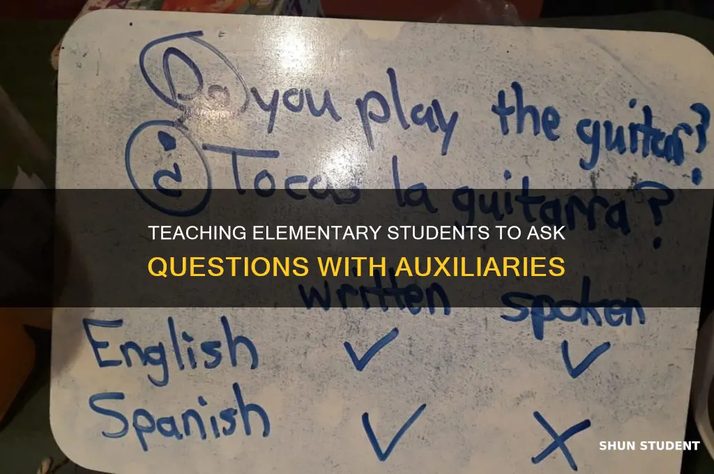 how teach questions with auxiliaries to elementary students