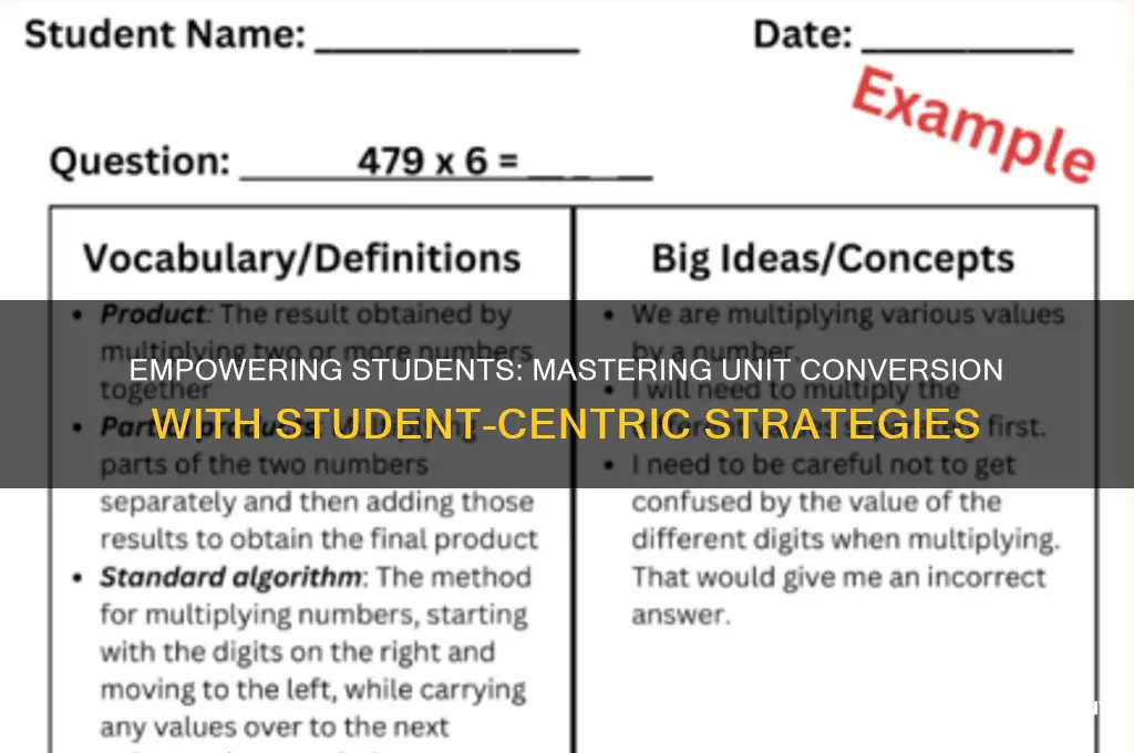 how teach unit conversion student centric
