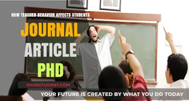 Teacher Behavior's Impact on Student Outcomes: A PhD Journal Analysis
