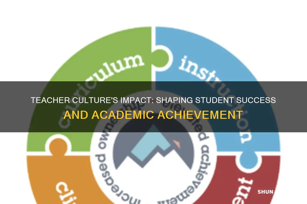 how teacher culture affects student achievement