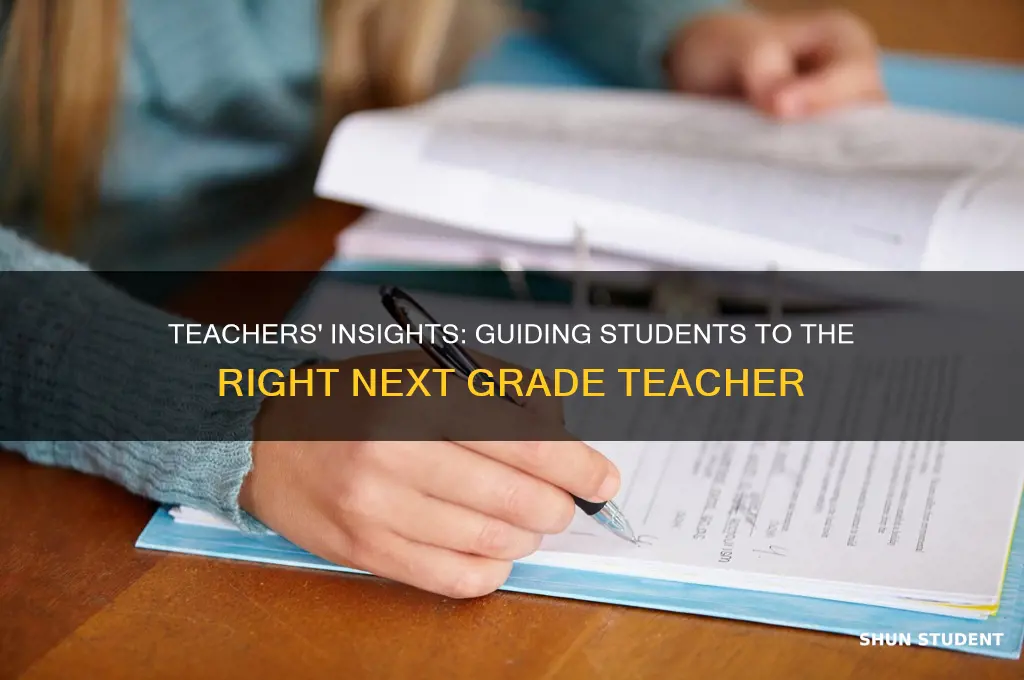 how teachers make suggestions on student