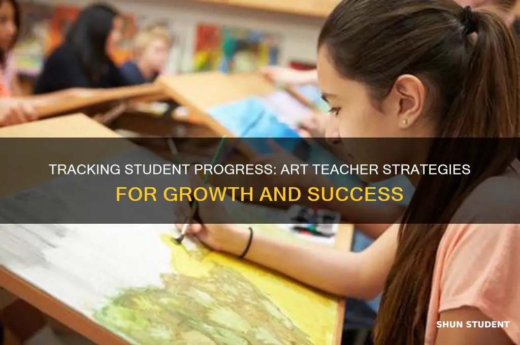 how the art teacher track the students progres