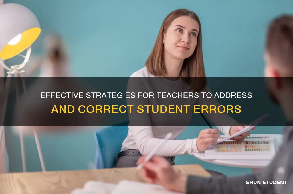 how the teacher deal with students errors