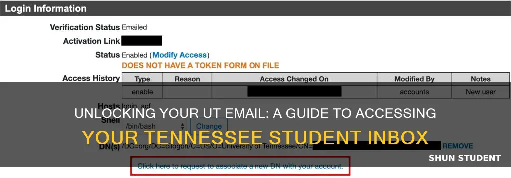 how to access my university of tennessee student email