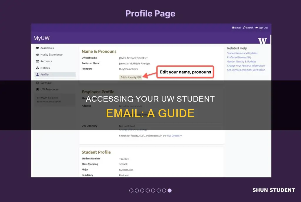 how to access my university of washington student email