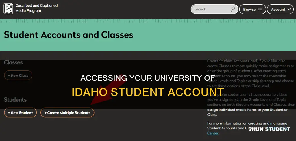 how to access student account on university of idaho