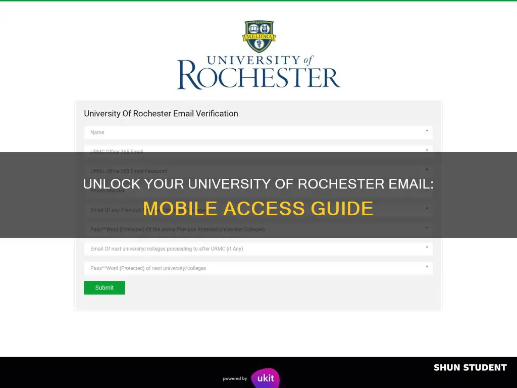 how to access student email university of rochester on phone