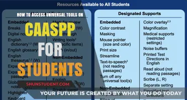 Accessing Universal Tools: CAASPP Student Support