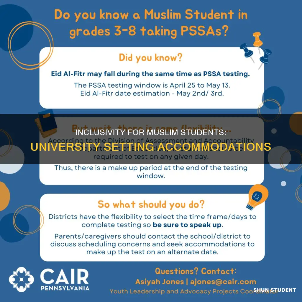 how to accomadate muslim student in the university setting