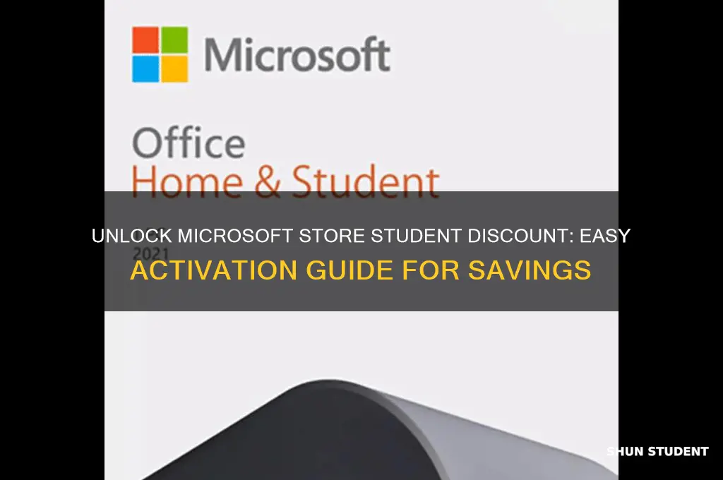 how to activate microsoft store student discount