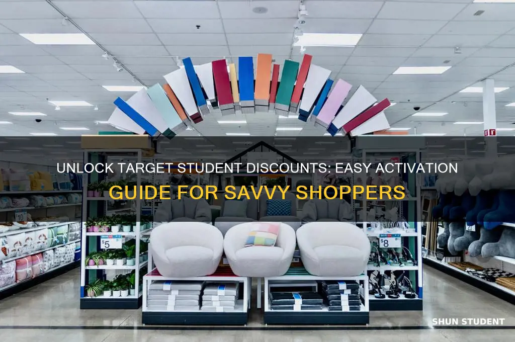 how to activate student discount target