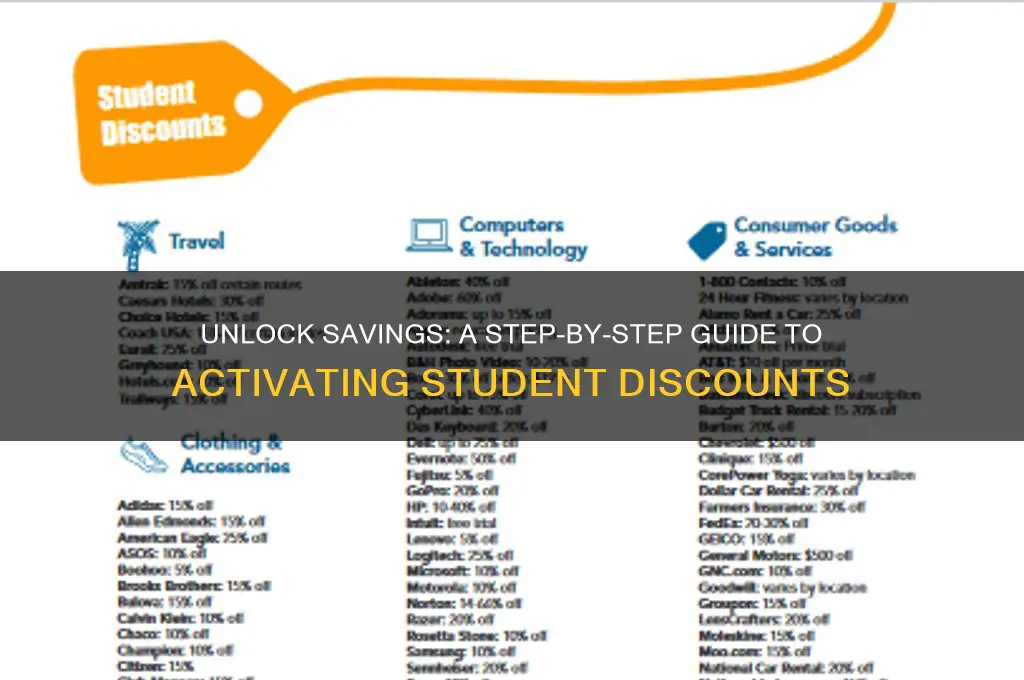 how to activate student discount