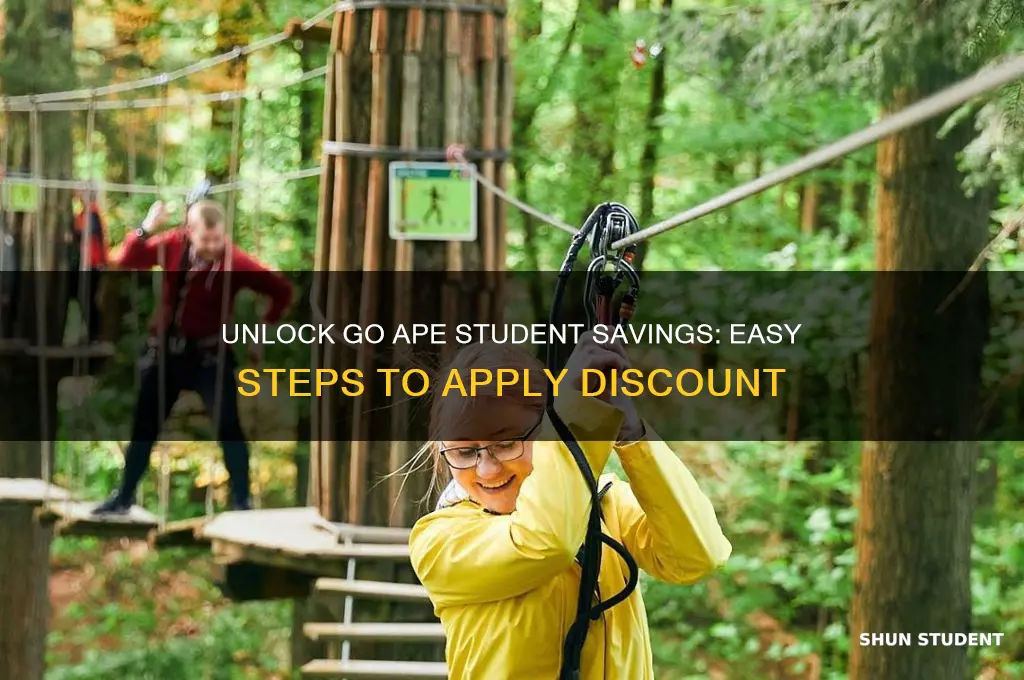 how to add student discount to go ape
