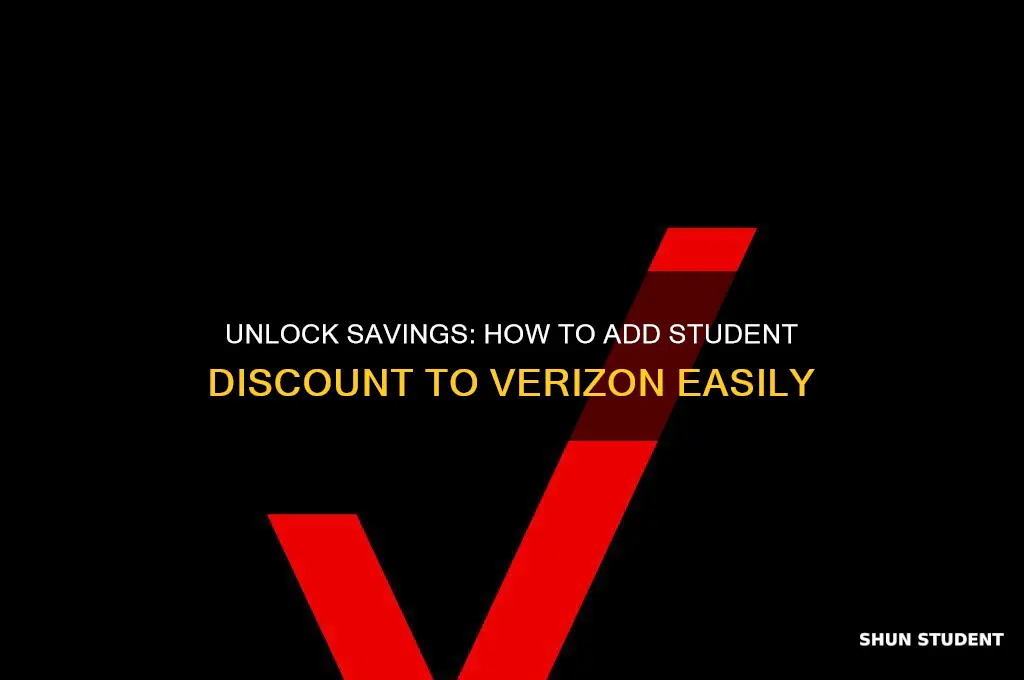 how to add student discount to verizon