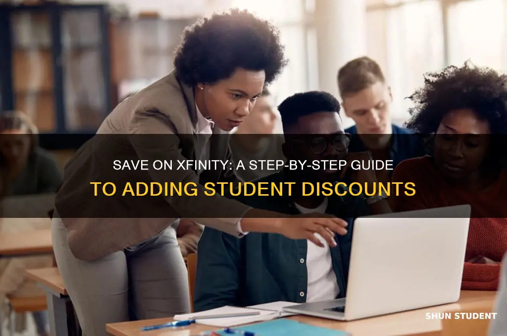 how to add student discount to xfinity