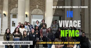 Adding Students to a Teacher's Account in Vivace NFMC: A Guide