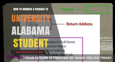 Addressing Packages to Students at University of Alabama