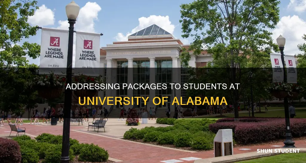 how to address a package to university alabama student