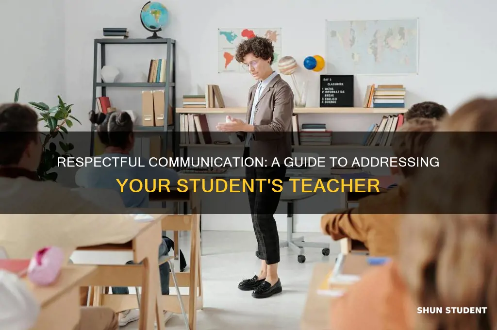 how to address student