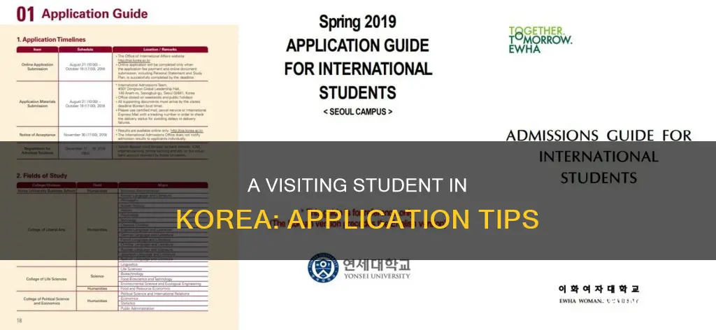 how to application to korea university as a visiting student