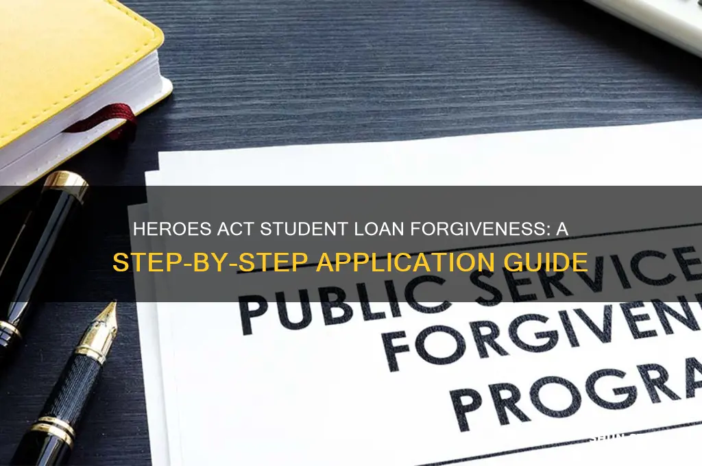 how to apply for heroes act student loan forgiveness