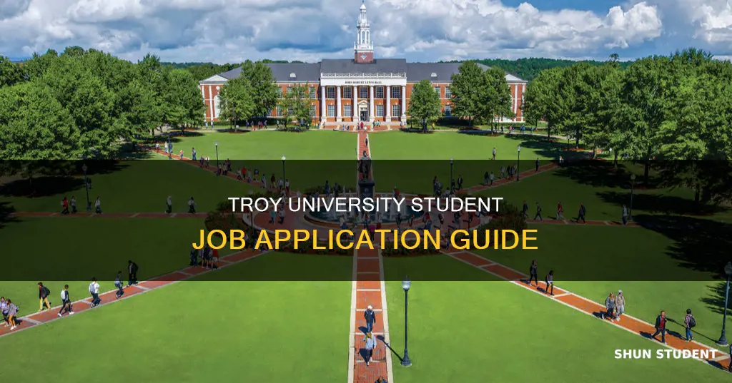 how to apply for jobs at troy university student