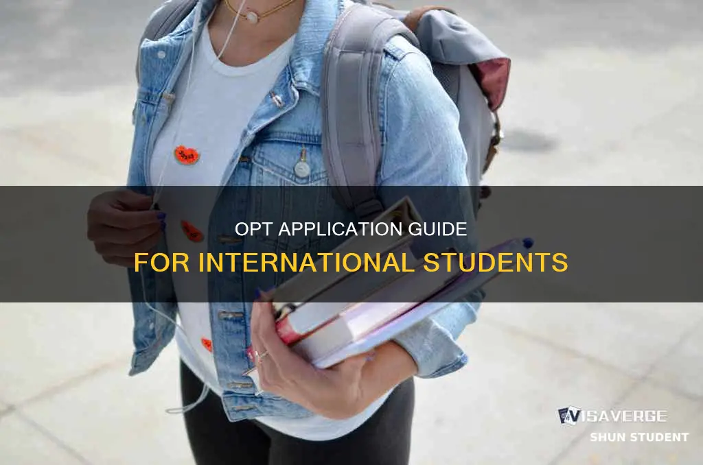 how to apply for opt as a international student