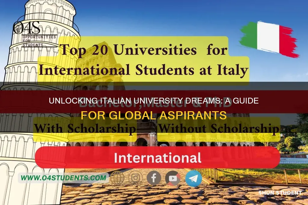 how to apply for university in italy for international students