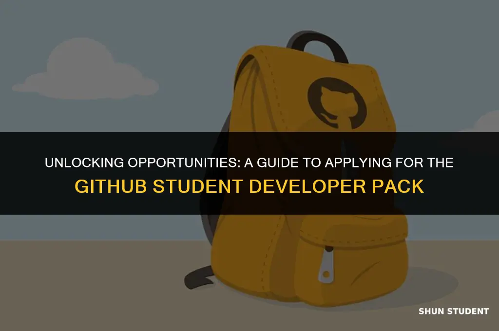 how to apply github student developer pack