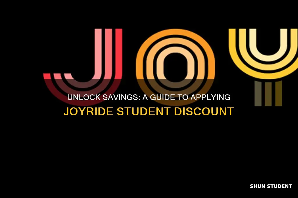 how to apply joyride student discount