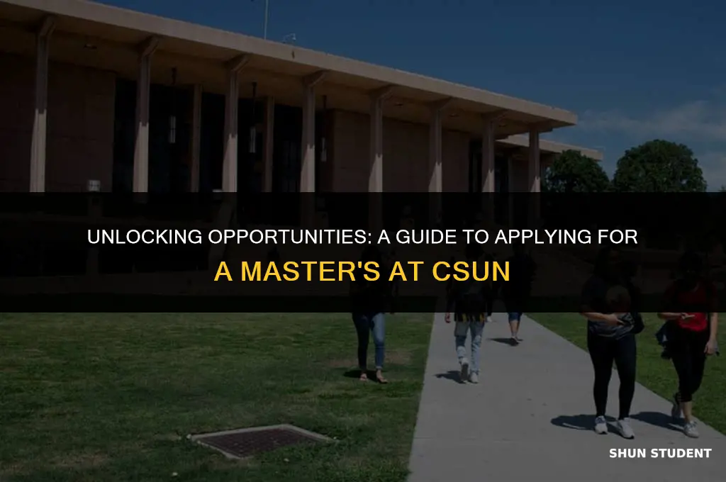 how to apply master student at csun