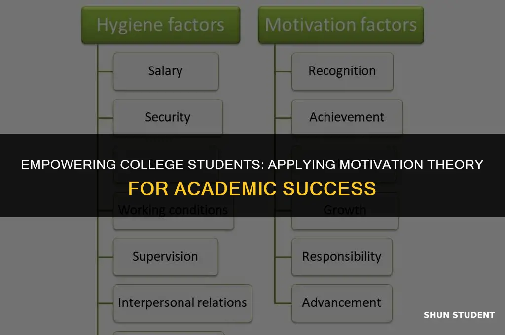 how to apply motivation theory in college students doi